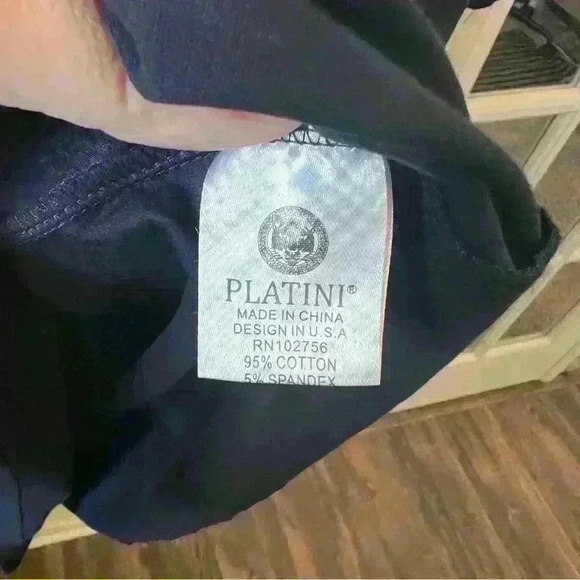 Platini 2XL Navy Rhinestone Polo - Picture 7 of 7